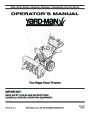 Yard-Man 769-03342 Snow Blower Owners Manual by MTD page 1