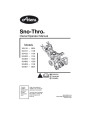 Ariens Sno Thro 924118 21 22 32 05 06 08 51 Snow Blower Owners Manual page 1