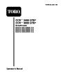 Toro CCR 2400 3000 38412 38418 38433 38438 Snow Blower Operators Manual, 1999 page 1