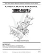 Yard-Man 769-04095 Snow Blower Owners Manual by MTD page 1