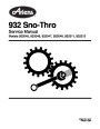 Ariens Sno Thro 932045 932046 932047 932048 932311 932312 Snow Blower Service Manual page 1