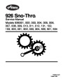 Ariens Sno Thro 926 Series Snow Blower Service Manual page 1
