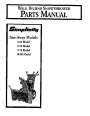 Simplicity 8-60 8-70 9-70 10-80 Snow Away Snow Blower Owners Manual page 1