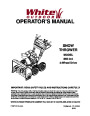MTD White Outdoor 855 4×4 Snow Blower Owners Manual page 1