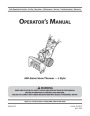 MTD 600 Series L Style Snow Blower Owners Manual page 1
