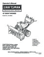 Craftsman 247.88045 45-Inch Snow Blower Owners Manual page 1