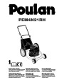 Poulan PEM4N21RH Lawn Mower Owners Manual page 1