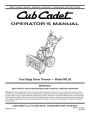 MTD Cub Cadet WE 26 Snow Blower Owners Manual page 1
