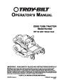 MTD Troy-Bilt Zero Turn Tractor RZT 50 W Inch Deck Lawn Mower Owners Manual page 1