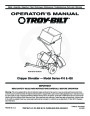 MTD Troy-Bilt 410 420 Chipper Shredder Lawn Mower Owners Manual page 1