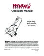 MTD White Outdoor Snow Boss 721 Snow Blower Owners Manual page 1
