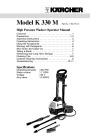 Kärcher K 330 M Electric Power High Pressure Washer Owners Manual page 1