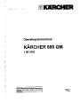 Kärcher K 580 GM Electric Power High Pressure Washer Owners Manual page 1