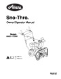 Ariens Sno Thro 939003 ST520E Snow Blower Owners Manual page 1