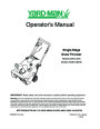 Yard-Man 285 298 E285 E295 Single Stage Snow Blower Owners Manual by MTD page 1