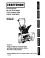 Craftsman 536.886260 26-Inch Snow Blower Owners Manual page 1