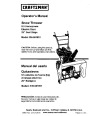 Craftsman 536.881951 29-Inch Snow Blower Owners Manual page 1