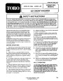 Toro 38052 521 Snowblower Operators Manual, 1994 page 1