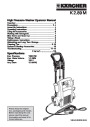 Kärcher K 2.89 M Electric Power High Pressure Washer Owners Manual page 1