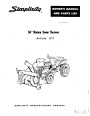 Simplicity 311 36-Inch-Snow Blower Owners Parts Manual page 1