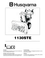 Husqvarna 1130STE Snow Blower Owners Manual page 1