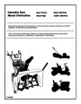 Murray 629104X5A Snow Blower Owners Manual page 1