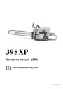Husqvarna 395XP Chainsaw Owners Manual page 1