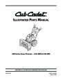 MTD Cub Cadet 524 SWE 528 SWE Snow Blower Owners Manual page 1