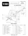 Toro 38052 521 Snowblower Parts Catalog, 1984 page 1
