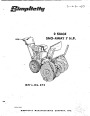 Simplicity 372 Two Stage Snow Blower Owners Manual page 1