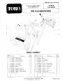 Toro 38000 S-120 Snowblower Parts Catalog, 1981-1984 page 1