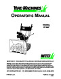 MTD Yard Machines E762F Snow Blower Owners Manual page 1