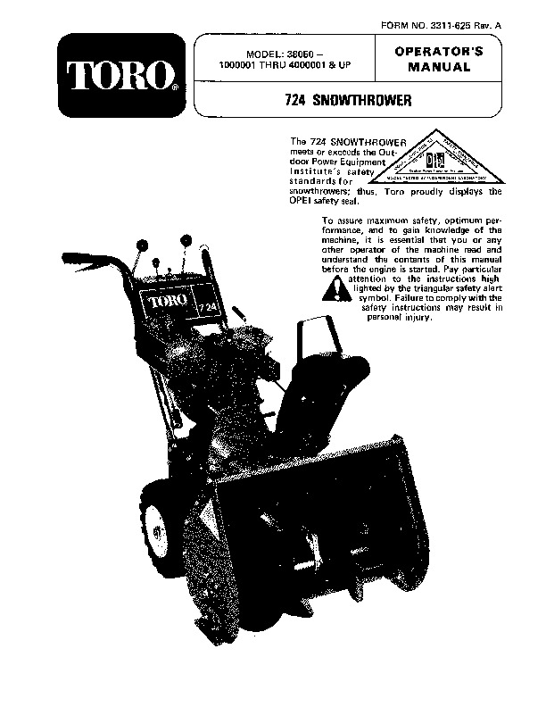 Toro Snowblower Manual Pdf