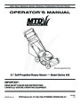 MTD 460 Series 21 Inch Self Propelled Rotary Lawn Mower Owners Manual page 1
