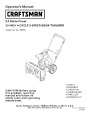 Craftsman 247.88455 24-Inch Snow Blower Owners Manual page 1