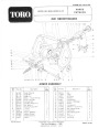 Toro 38050 724 Snowblower Parts Catalog, 1981 page 1