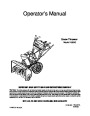 MTD H660G Snow Blower Owners Manual page 1