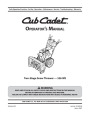 MTD Cub Cadet 526 WE Snow Blower Owners Manual page 1