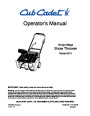 MTD Cub Cadet 521E Snow Blower Owners Manual page 1