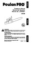 Poulan Pro 330 380 Chainsaw Owners Manual page 1