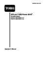 Toro 824 1028 Power Shift 38542 and 38558 Snow Blower Operators Manual, 1999 page 1