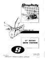 Simplicity 561 27-Inch Rotary Snow Blower Owners Manual page 1