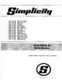 Simplicity 907 929 280 045 300 449 456 462 466 566 668 684 685 686 689 708 Snow Blower Owners Manual page 1
