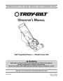 MTD Troy-Bilt 460 Series Self Propelled Rotary Lawn Mower Owners Manual page 1