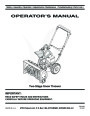 MTD L Style Snow Blower Owners Manual page 1