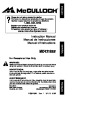 McCulloch MC4218AV 966625301 Chainsaw Owners Manual page 1