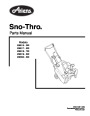 Ariens Sno Thro 938015 322 938016 522 Snow Blower Parts Manual page 1