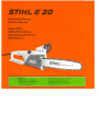 STIHL E20 Chainsaw Owners Manual page 1