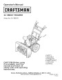 Craftsman 247.883550 24-Inch Snow Blower Owners Manual page 1