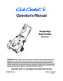 MTD Cub Cadet 721E Snow Blower Owners Manual page 1